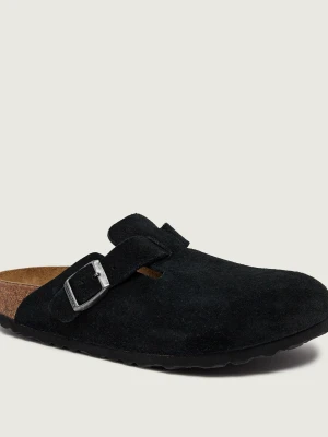 Birkenstock Mule Boston | zamsz | narrow fit czarny