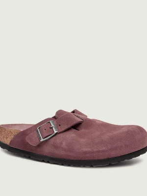 Birkenstock Mule Boston | zamsz | narrow fit bordowy