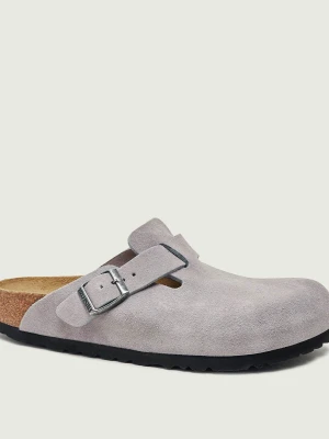 Birkenstock Mule Boston | zamsz | narrow fit fioletowy