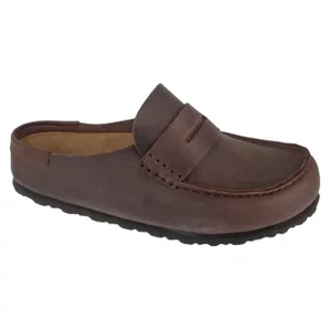 Birkenstock Naples Wrapped LEOI 1029700, Unisex, Brązowe, klapki, Skóra olejowana, rozmiar: 36