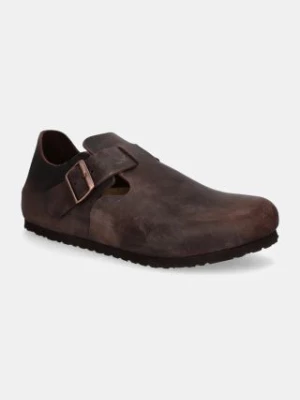 Birkenstock półbuty nubukowe London Corduroy kolor brązowy 166531