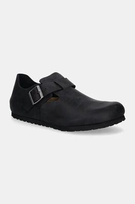 Birkenstock półbuty nubukowe London kolor czarny