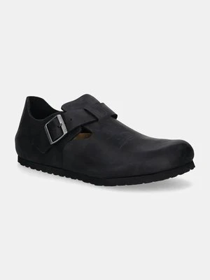 Birkenstock półbuty nubukowe London kolor czarny