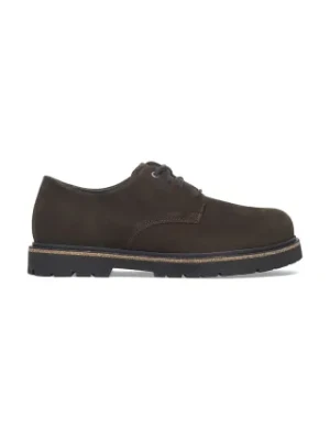 Birkenstock półbuty zamszowe Highwood Lace Low LEVE męskie kolor brązowy 1029609