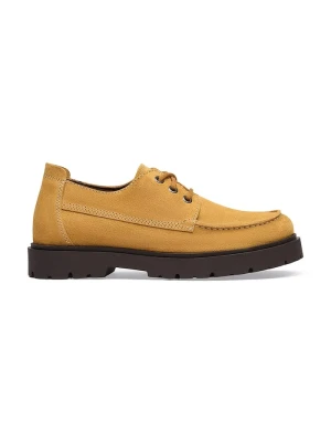 Birkenstock półbuty zamszowe Highwood Moc Lace Suede Leather brązowy