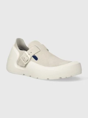 Birkenstock półbuty zamszowe Reykjavik damskie kolor beżowy na płaskim obcasie 1027501