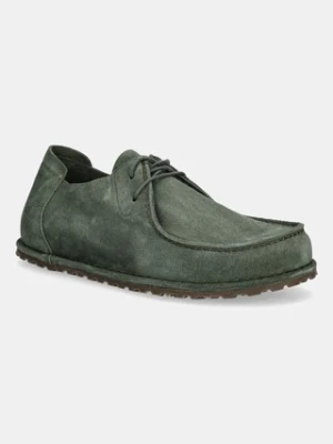 Birkenstock półbuty zamszowe Utti Lace kolor zielony 1030109