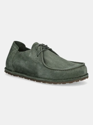Birkenstock półbuty zamszowe Utti Lace kolor zielony 1030109