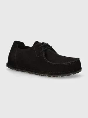 Birkenstock półbuty zamszowe Utti Lace kolor czarny 1028597