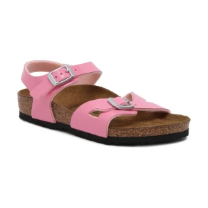 Birkenstock Sandały Patent Candy Pink | z dodatkiem skóry | narrow fit