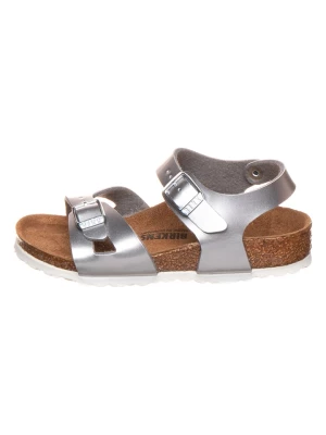 Birkenstock Sandały "Rio" w kolorze srebrnym rozmiar: 27