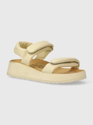 Birkenstock sandały skórzane BIRKENSTOCK X PAPILLIO Theda damskie kolor beżowy na platformie 1026942