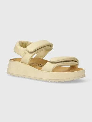 Birkenstock sandały skórzane BIRKENSTOCK X PAPILLIO Theda damskie kolor beżowy na platformie 1026942