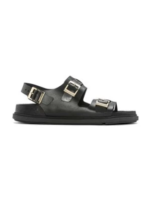 Birkenstock sandały skórzane Cannes damskie kolor czarny 1023955