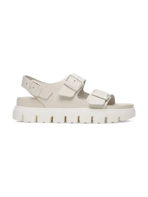 Birkenstock sandały skórzane Milano Chunky Exq Birkenstock x Papillio damskie kolor beżowy na platformie 1029074