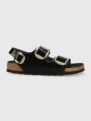 Birkenstock sandały skórzane Milano damskie kolor czarny 1024211