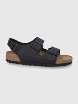 Birkenstock sandały skórzane Milano damskie kolor czarny 34193