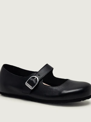 Birkenstock Skórzane baleriny Santa Clarita Mary Jane | narrow fit czarny