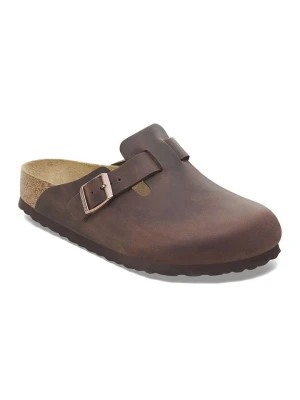 Birkenstock Skórzane chodaki "Boston" w kolorze brązowym rozmiar: 39