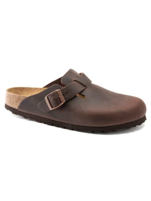 Birkenstock Skórzane chodaki "Boston" w kolorze brązowym rozmiar: 40