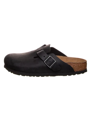 Birkenstock Skórzane chodaki "Boston" w kolorze czarnym rozmiar: 41