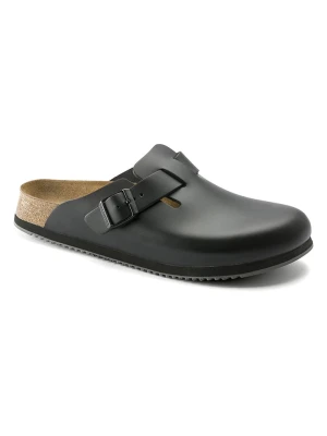 Birkenstock Skórzane chodaki "Boston" w kolorze czarnym rozmiar: 45