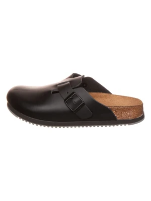 Birkenstock Skórzane chodaki "Boston" w kolorze czarnym rozmiar: 36