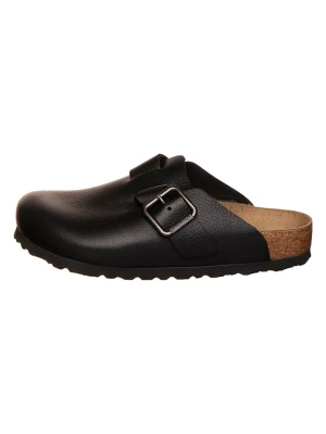 Birkenstock Skórzane chodaki "Boston" w kolorze czarnym rozmiar: 43