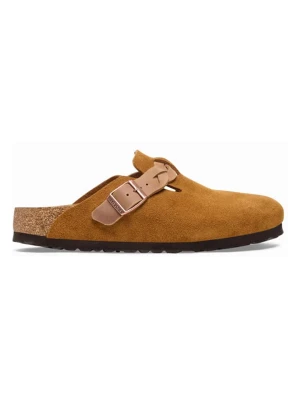 Birkenstock Skórzane chodaki "Boston" w kolorze jasnobrązowym rozmiar: 38