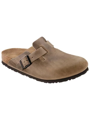 Birkenstock Skórzane chodaki "Boston" w kolorze jasnobrązowym rozmiar: 40