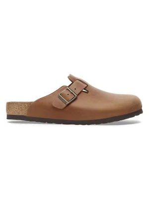 Birkenstock Skórzane chodaki "Boston" w kolorze jasnobrązowym rozmiar: 46