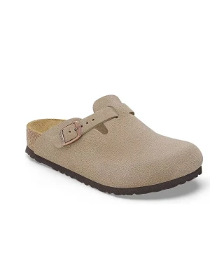 Birkenstock Skórzane chodaki "Boston" w kolorze szarobrązowym rozmiar: 26