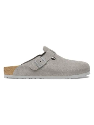Birkenstock Skórzane chodaki "Boston" w kolorze szarym rozmiar: 36