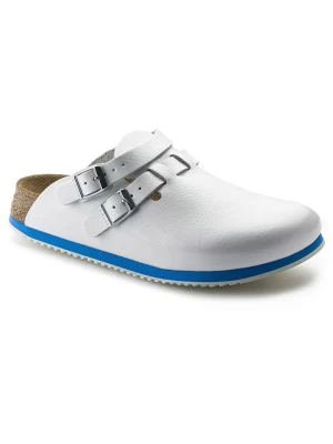 Birkenstock Skórzane chodaki "Kay" w kolorze białym rozmiar: 46