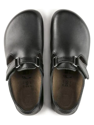 Birkenstock Skórzane chodaki "Linz" w kolorze czarnym rozmiar: 36