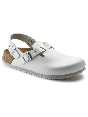 Birkenstock Skórzane chodaki "Tokio" w kolorze białym rozmiar: 41
