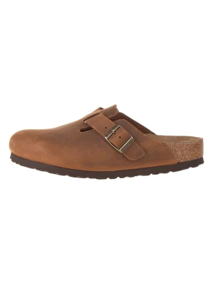 Birkenstock Skórzane chodaki w kolorze jasnobrązowym rozmiar: 36