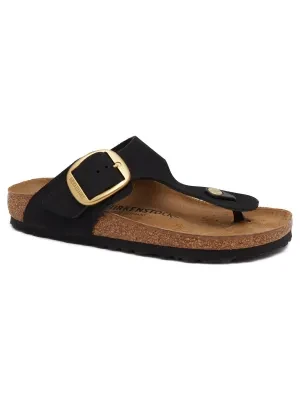 Birkenstock Skórzane japonki Gizeh Big Buckle LENB | narrow fit
