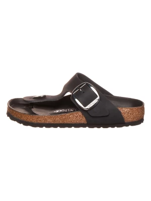 Birkenstock Skórzane japonki "Gizeh Big Buckle" w kolorze czarnym rozmiar: 41