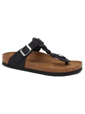 Birkenstock Skórzane japonki Gizeh Braided LEOI | narrow fit