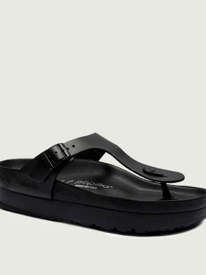 Birkenstock Skórzane japonki Gizeh Flex EXQ LENA | Birkenstock x Papillio | regular fit czarny
