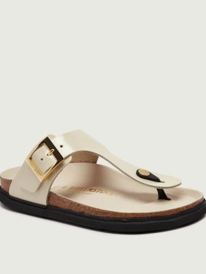 Birkenstock Skórzane japonki Gizeh | narrow fit beżowy