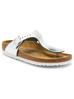 Birkenstock Skórzane japonki Gizeh | narrow fit soft footbed