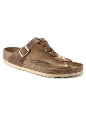 Birkenstock Skórzane japonki "Gizeh" w kolorze brązowym rozmiar: 37