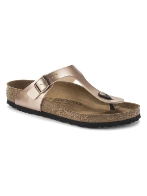 Birkenstock Skórzane japonki "Gizeh" w kolorze miedzianym rozmiar: 37