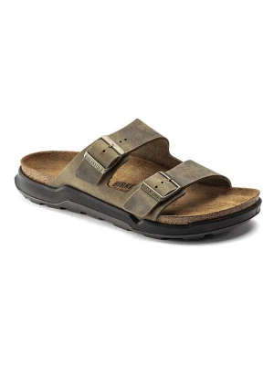 Birkenstock Skórzane klapki "Arizona Adventure" w kolorze khaki rozmiar: 45