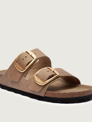 Birkenstock Skórzane klapki Arizona Big Buckle | narrow fit beżowy