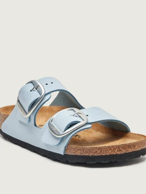 Birkenstock Skórzane klapki Arizona Big Buckle | narrow fit | zamsz błękitny