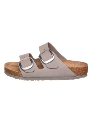 Birkenstock Skórzane klapki "Arizona Big Buckle" w kolorze szarym rozmiar: 41