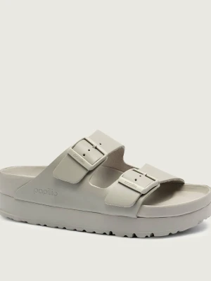 Birkenstock Skórzane klapki Arizona Flex | Birkenstock x Papillio | narrow fit szary